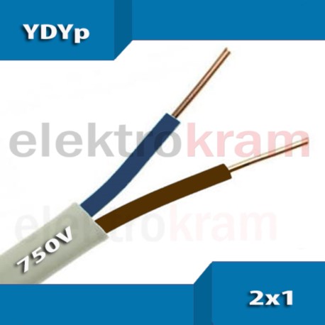 Przewód instalacyjny YDYP 2x1,0 750V