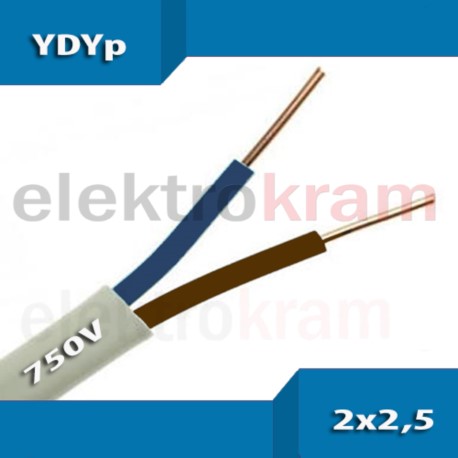 Przewód instalacyjny YDYP 2x2,5 750V