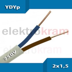 Przewód instalacyjny YDYP 2x1,5 750V