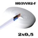 Przewód płaski H03VVH2-F OMYp 2x0,5 biały