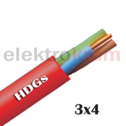 kabel niepalny bezhalogenowy FE180 PH90 HDGs 3x4