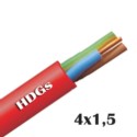 kabel niepalny bezhalogenowy FE180 PH90 HDGs 4x1,5