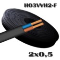 Przewód płaski OMYp H03VVH2-F 2x0,5 czarny