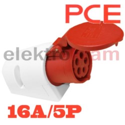 PCE gniazdo stałe IP44 16A/5 3P+Z+N 400V