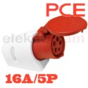 PCE gniazdo stałe IP44 16A/5 3P+Z+N 400V