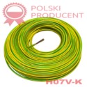 przewód jednożyłowy H07V-K 1x10 żółto zielony