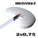 Przewód płaski OMYp H03VVH2-F 2x0,75 biały