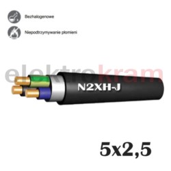 Kabel energetyczny bezhalogenowy N2XH-J 5x2,5 RE