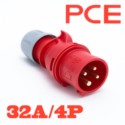 Wtyczka przenośne 32A 400V 3P+Z Twist IP44 PCE