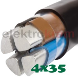 Kabel energetyczny ziemny 06/1kV YAKXS 4x35 SE
